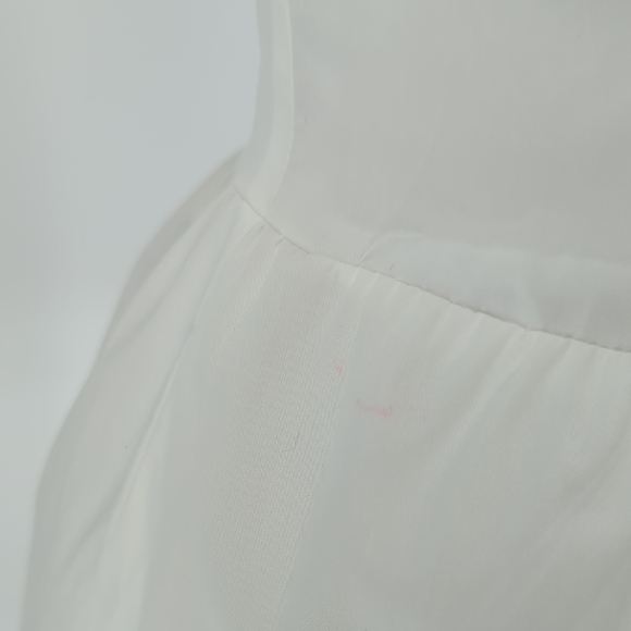 NWOT Gianni Bini Sweetheart Puff Sleeves Ruffle Poplin Dress White Size Large - Picture 8 of 9